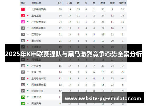 2025年K甲联赛强队与黑马激烈竞争态势全景分析